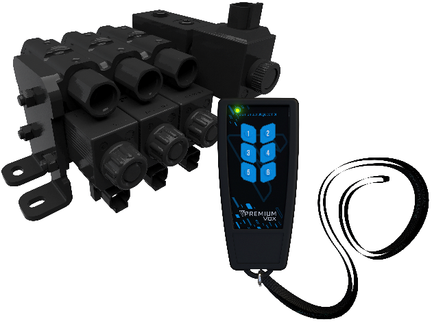 Kit Eletrohidráulico 3 vias sem fio para aplicações agrícolas, 6 teclas 800x600