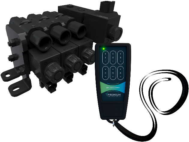 Kit Eletrohidráulico 3 vias sem fio para aplicações agrícolas, 12 teclas 800x600